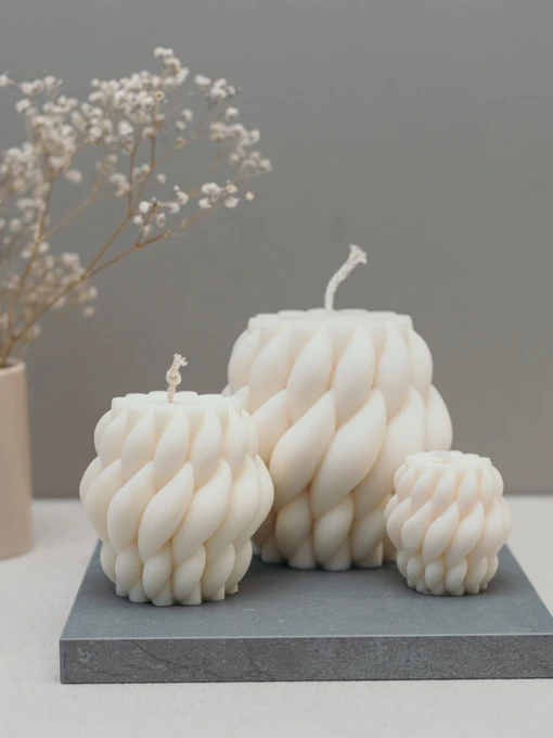 Набір свічок "В'язана теплість" з натурального соєвого воску Candle Design модель 200.0008 Фото