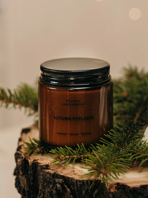 Аромасвечка в янтарной банке, аромат "сливочно-тыквенный" Candle Design модель 210.0016 Фото