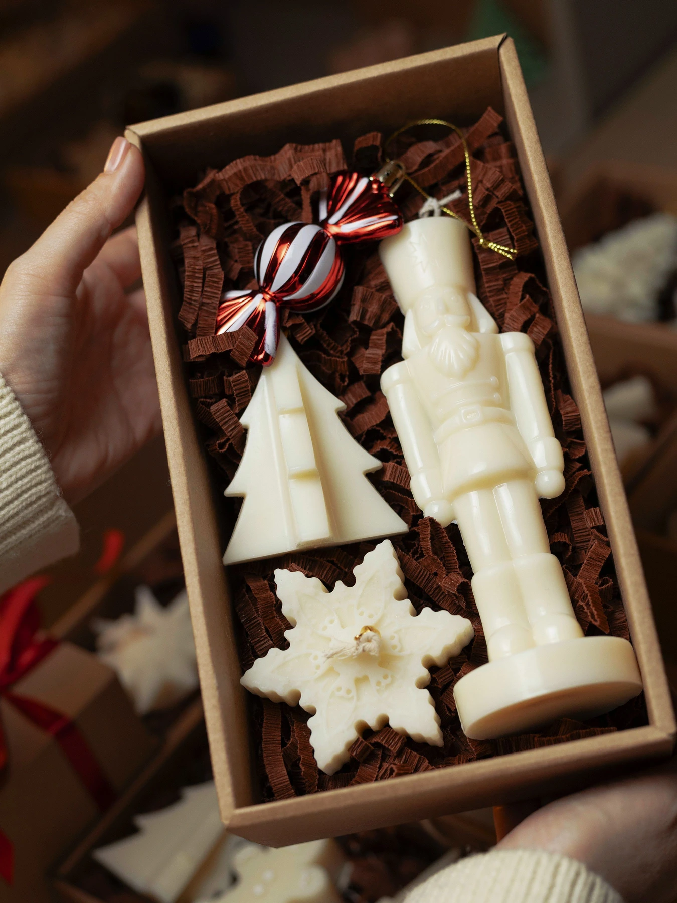 Набір ароматичних свічок "Зимова мрія", натуральний оливковий віск Candle Design модель 200.0082 Фото
