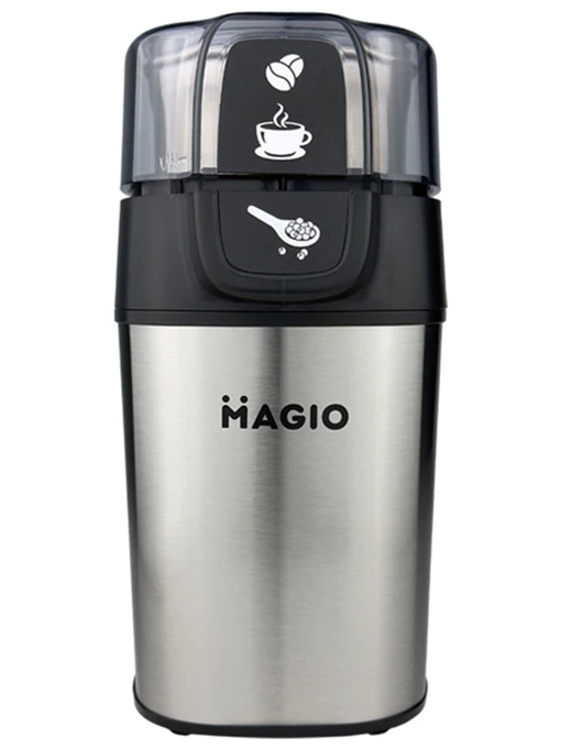 Мультимолка MAGIO МG-195/300Вт/70 гр/нерж.корпус/съемная чаша/чем титан. покр, для специй,круп,кофе Magio модель MG-195 Фото