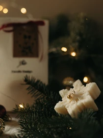 Рождественская аромасвеча "Снежинка", аромат - Просекко с клюквой Candle Design модель 170.2027 Фото