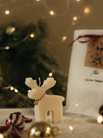 Аромасвечка "Оленик", аромат - Wassail (глинтвейн), натуральный оливковый воск Candle Design модель 170.2011 Фото