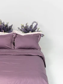Комплект постільної білизни з преміум сатину з кантом INDIM модель Violet123 Фото