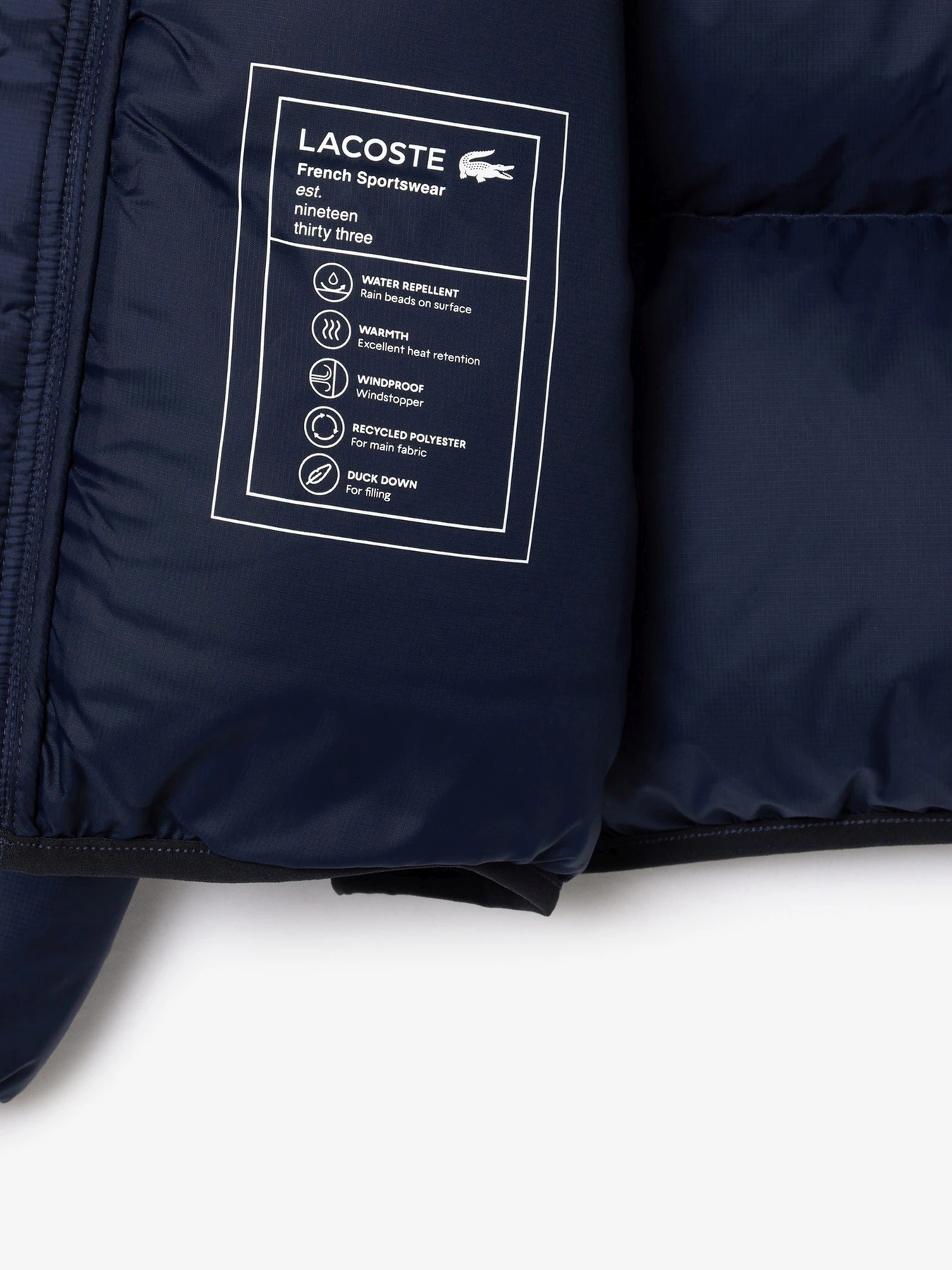 Куртки та дублянки Lacoste модель BH2905166 Фото