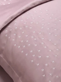 Підковдра рожева з вишитими білими зірками Cozy модель 8009408 Фото