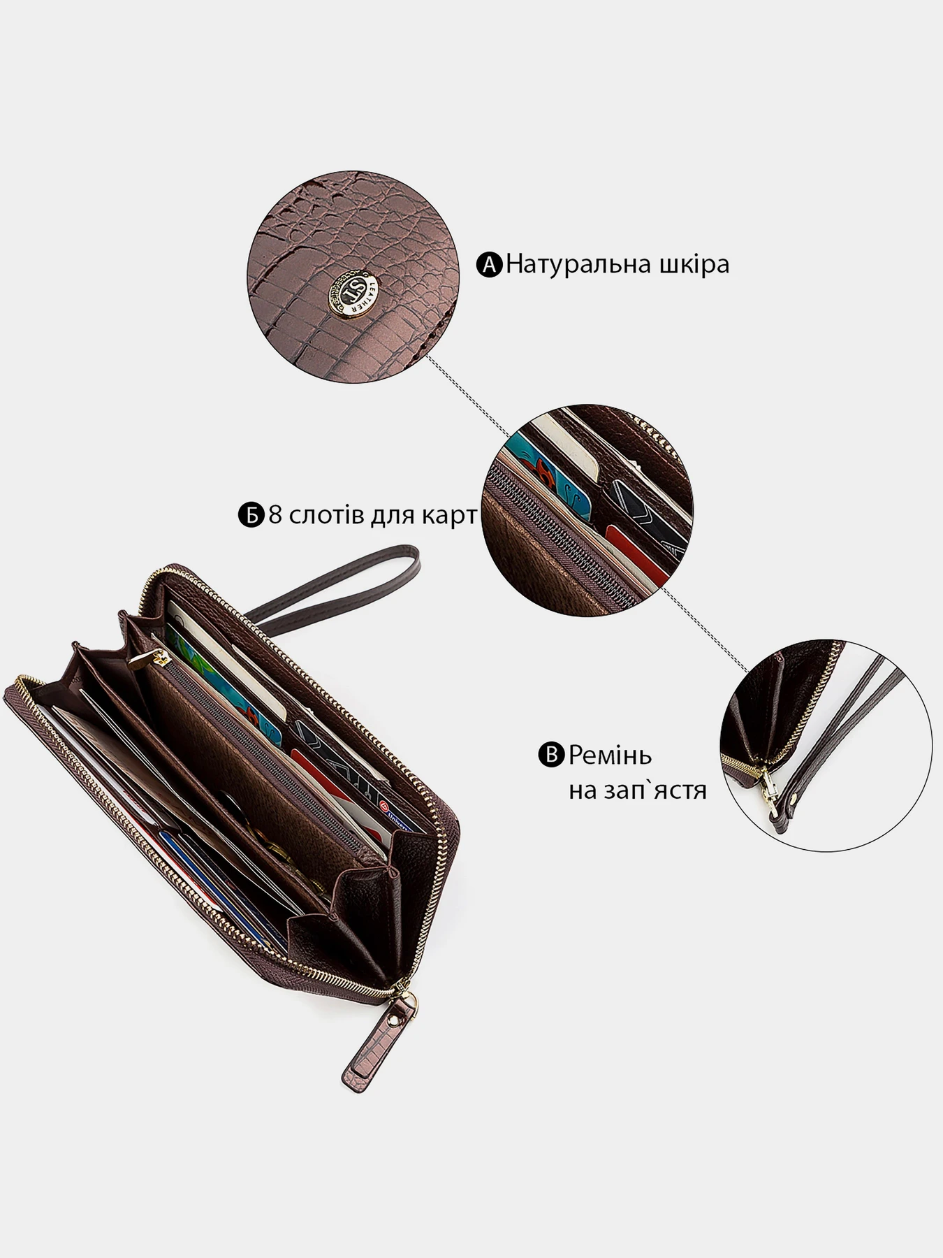 Кошельки ST Leather Accessories модель bag24_18398 Фото