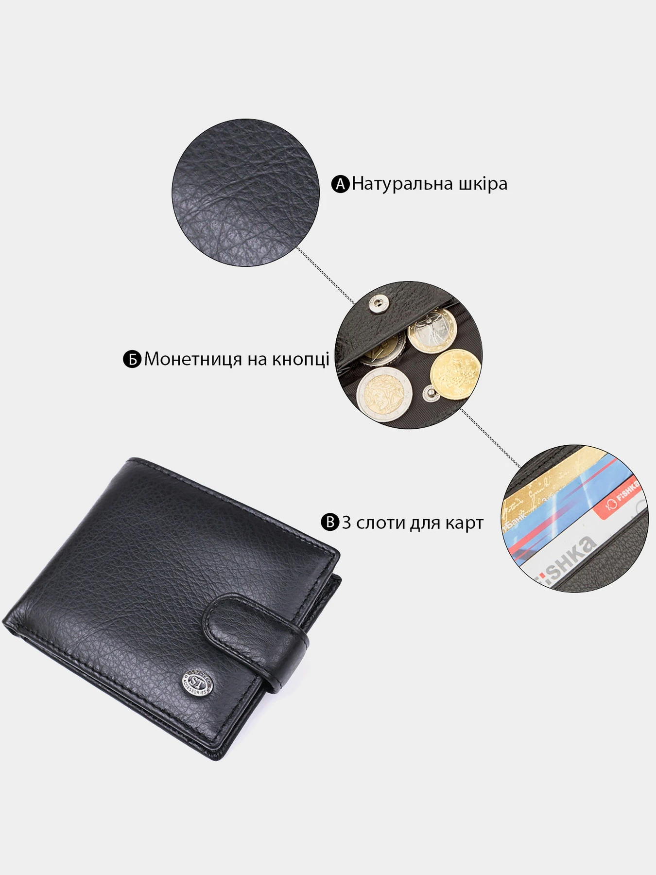 Гаманці ST Leather Accessories модель bag24_18308 Фото