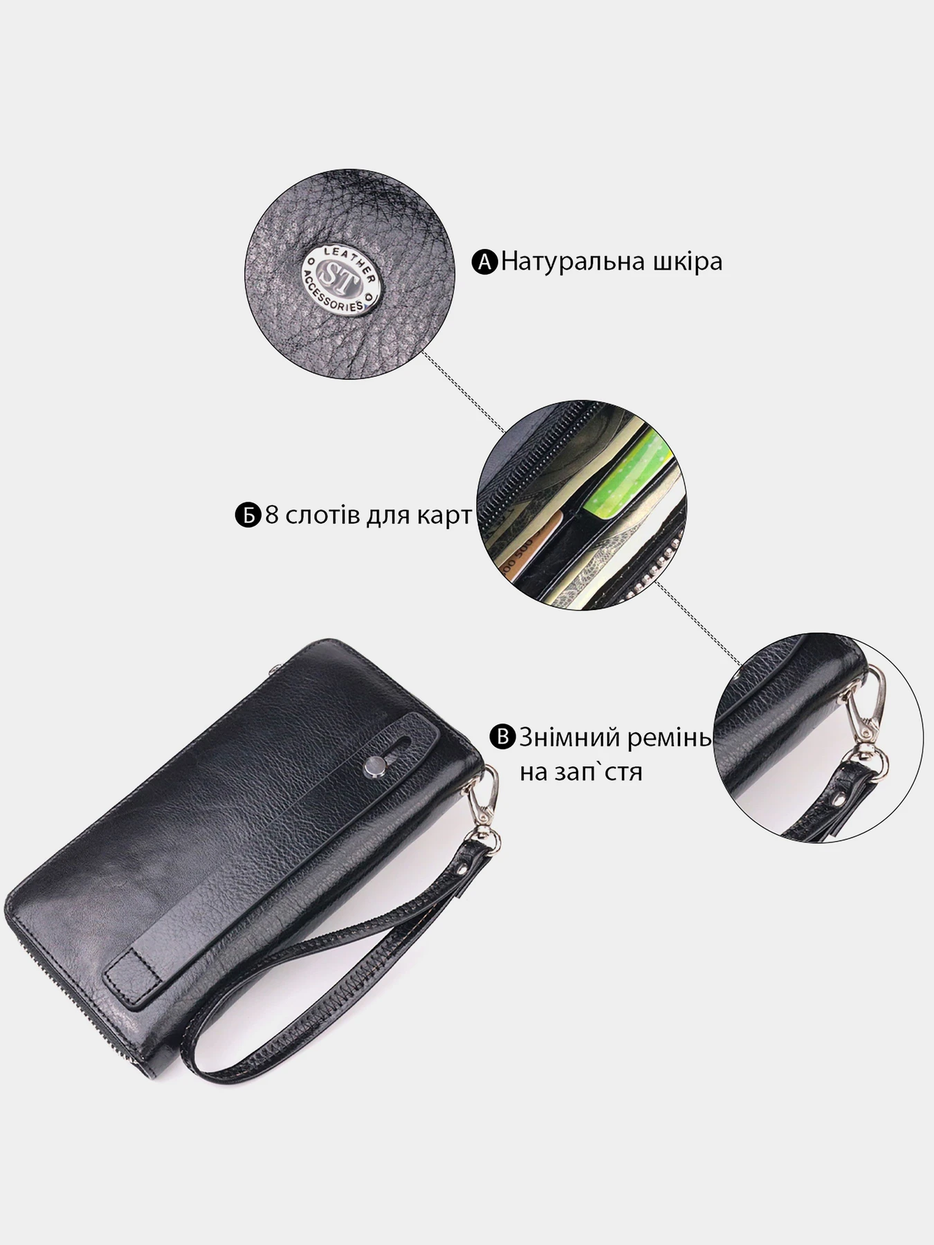 Гаманці ST Leather Accessories модель bag24_19410 Фото