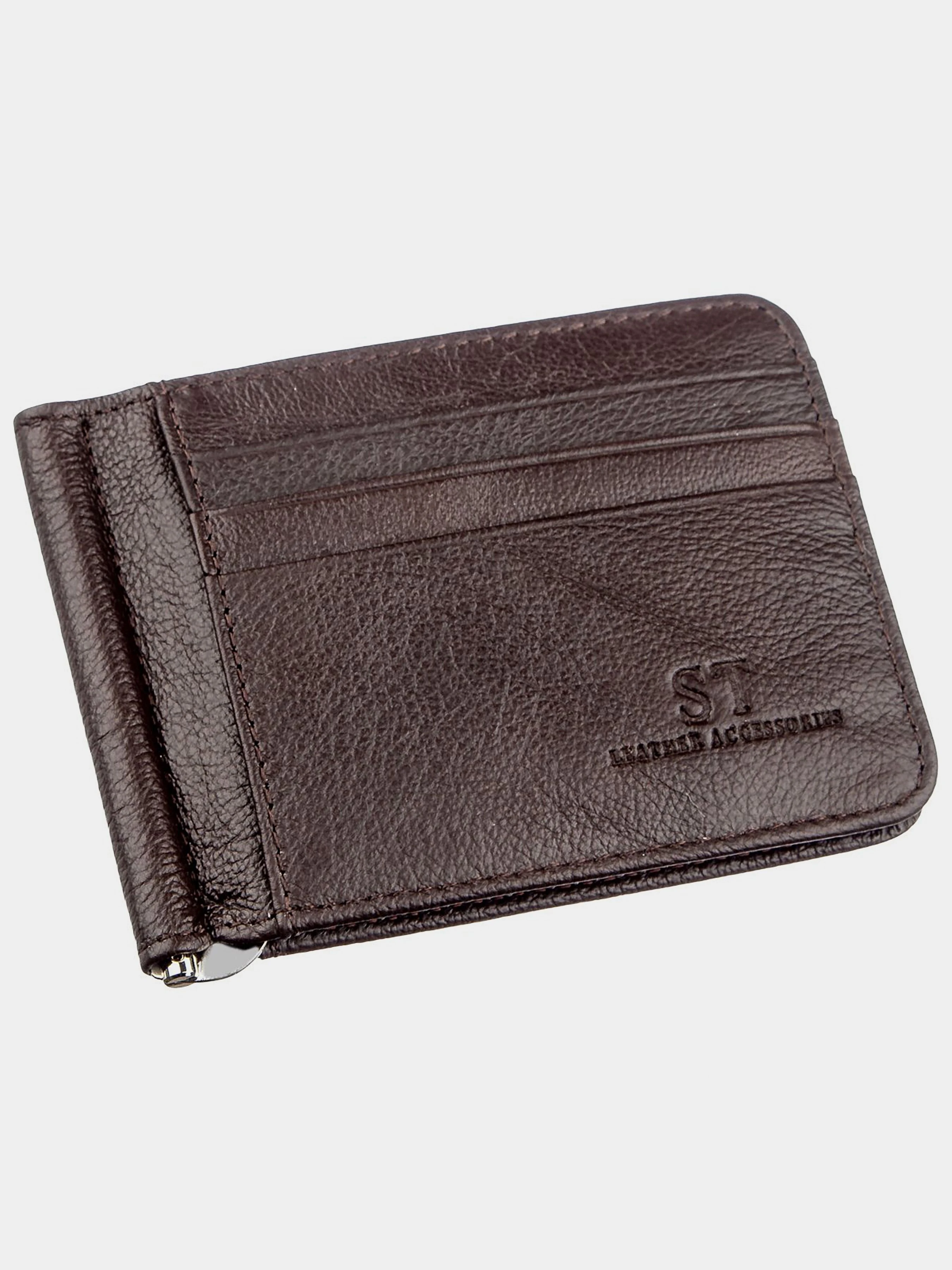 ST Leather Accessories Портмоне колір коричневий