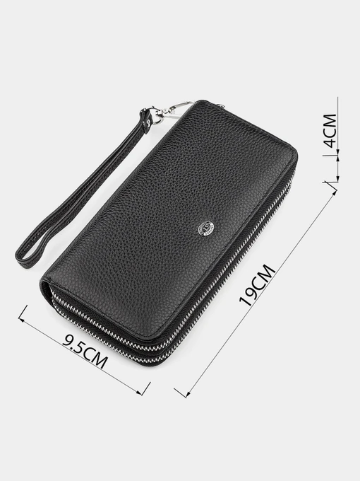 ST Leather Accessories Гаманець колір чорний фото 3