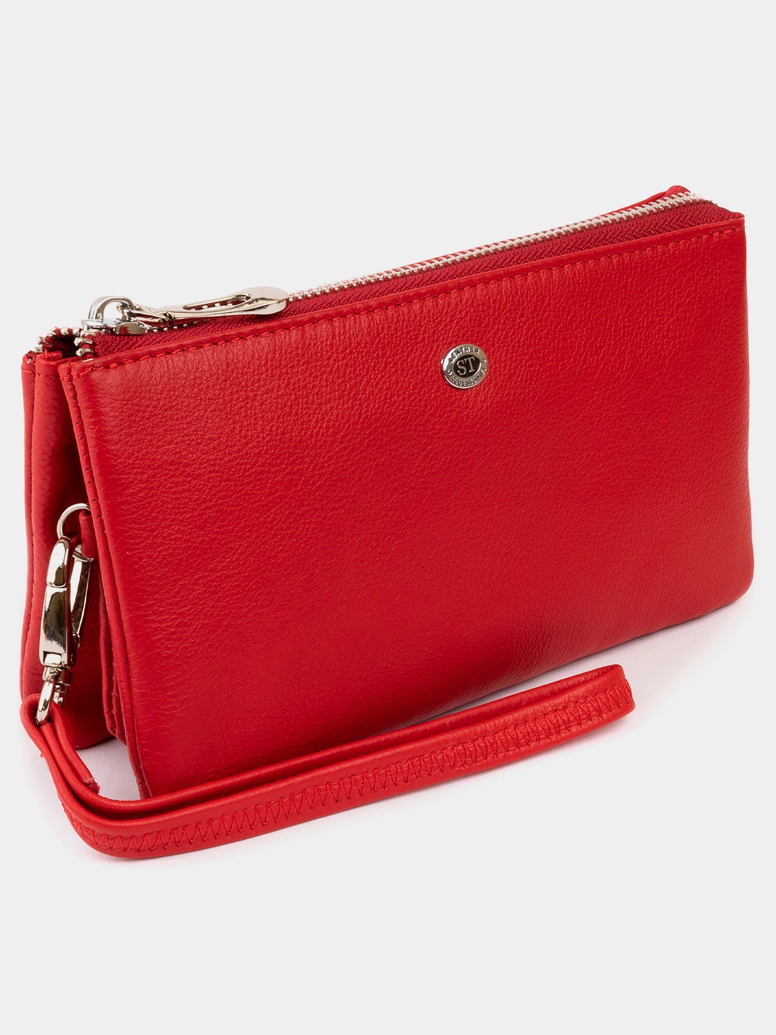 ST Leather Accessories Клатч колір червоний