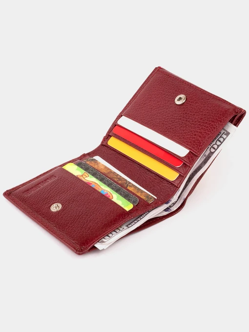 ST Leather Accessories Гаманець колір бордовий фото 3