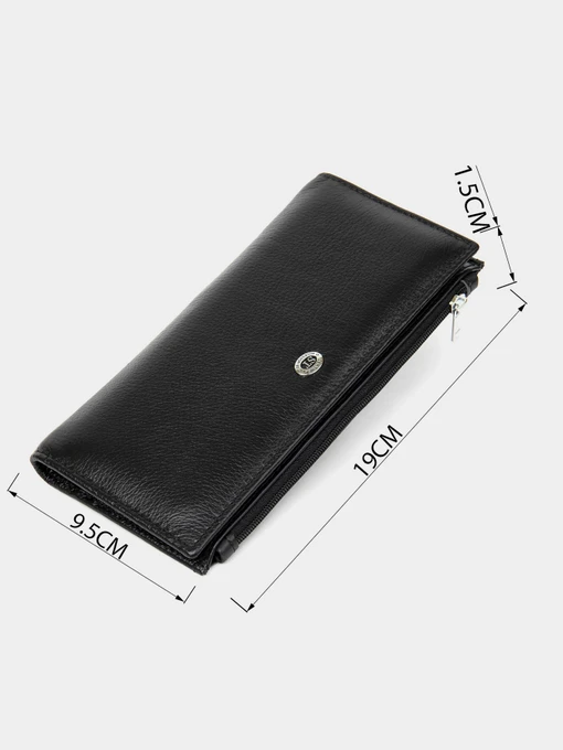 ST Leather Accessories Гаманець колір чорний фото 3