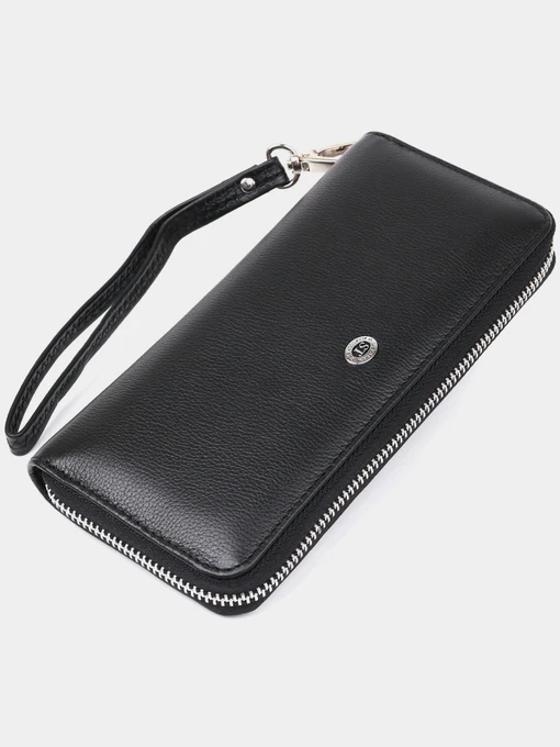 ST Leather Accessories Гаманець колір чорний фото 2