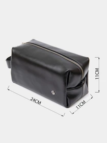Мужской кожаный несессер GRANDE PELLE Черный Grande Pelle модель bag24_11417 Фото