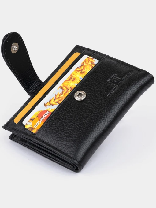 ST Leather Accessories Гаманець колір чорний фото 2