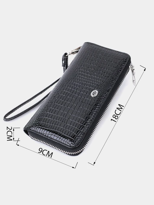 ST Leather Accessories Клатч колір чорний фото 3