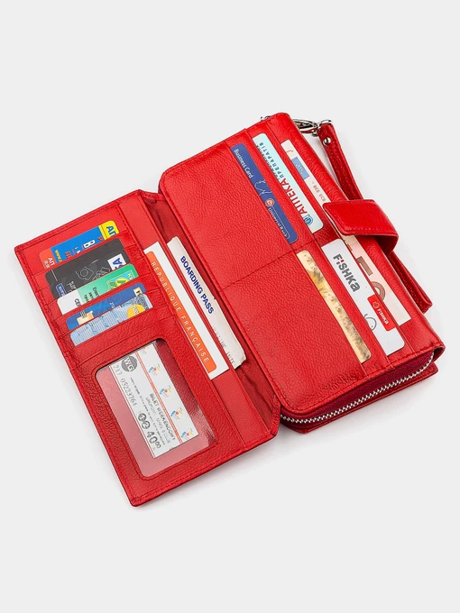 ST Leather Accessories Гаманець колір червоний фото 3