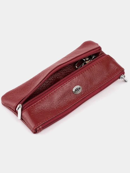ST Leather Accessories Ключниця колір бордовий фото 3