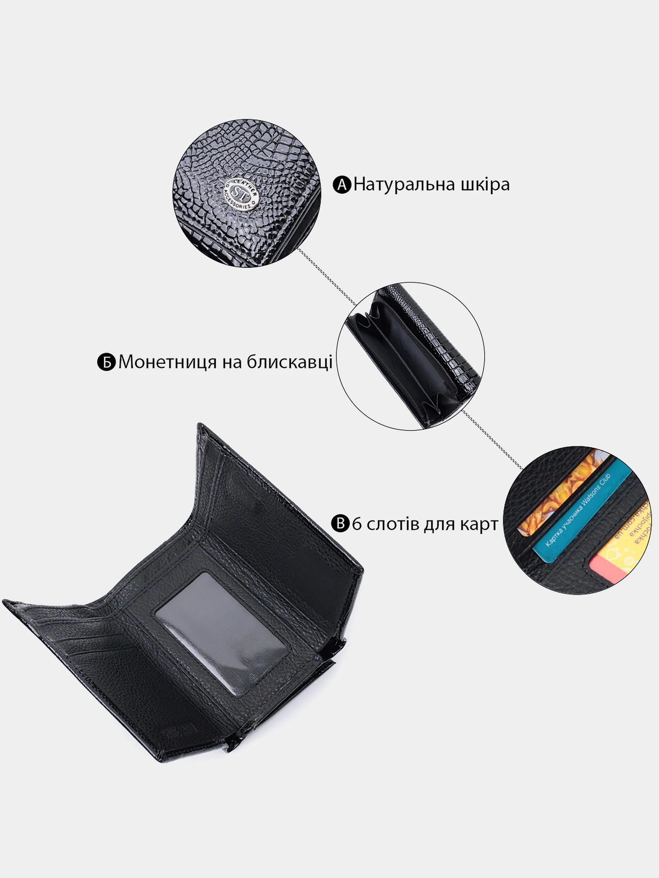 Кошельки ST Leather Accessories модель bag24_22707 Фото