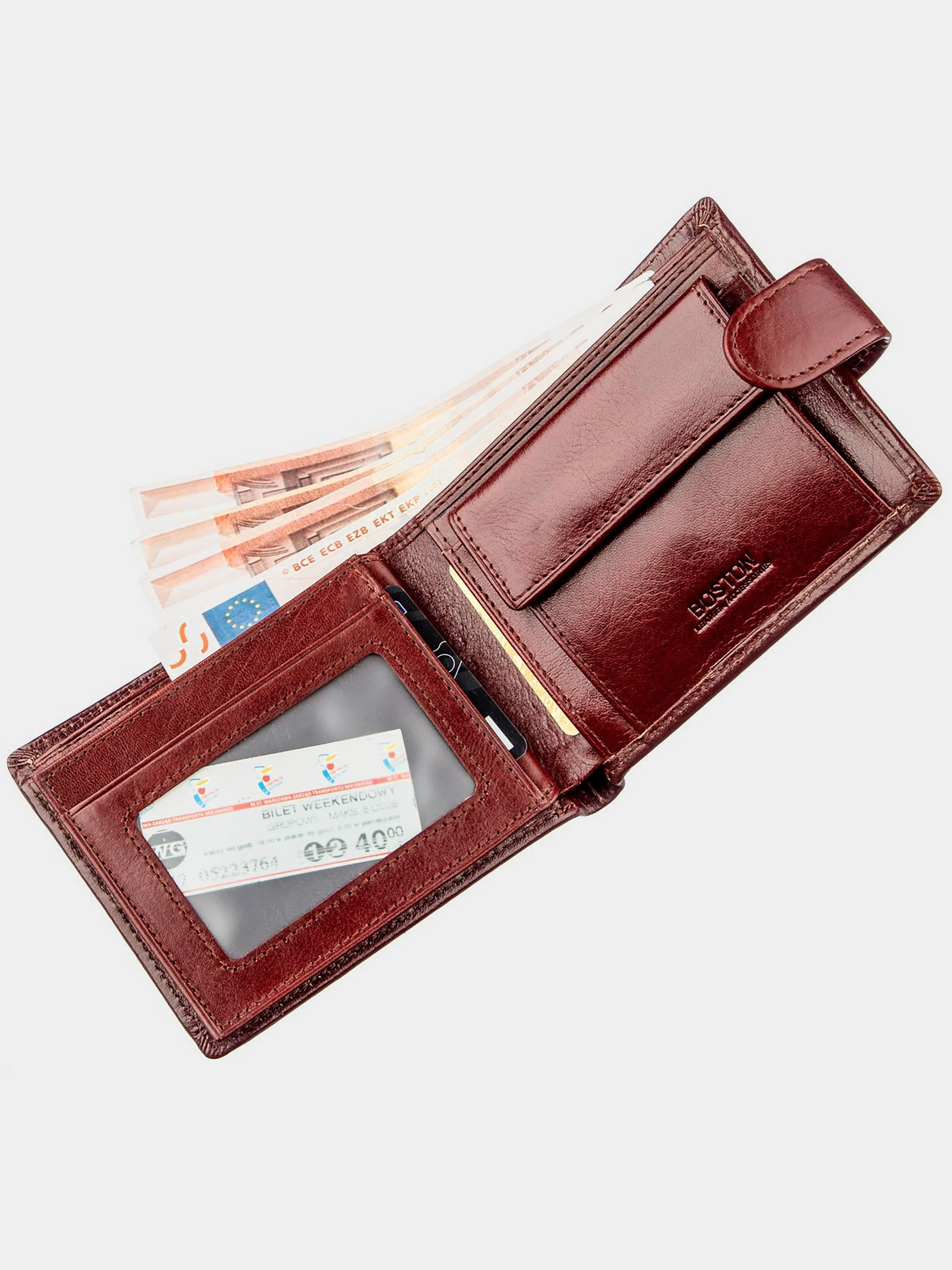 Boston Leather Accessories Гаманець колір коричневий фото 3