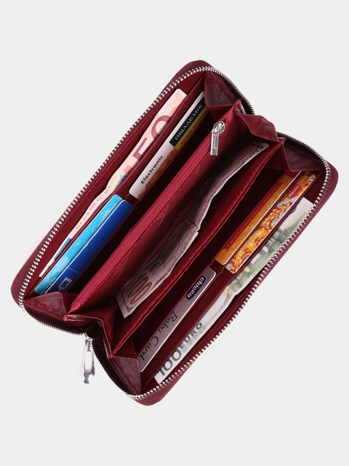 ST Leather Accessories Гаманець колір бордовий фото 3