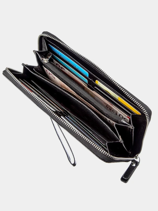 Boston Leather Accessories Портмоне колір чорний фото 3