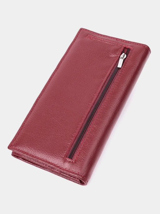 ST Leather Accessories Гаманець колір бордовий фото 2
