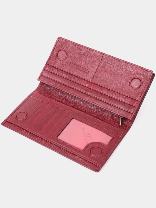 ST Leather Accessories Гаманець колір бордовий фото 3