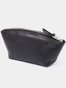 Женская косметичка из кожи Amelin GRANDE PELLE Черная Grande Pelle модель bag24_11302 Фото