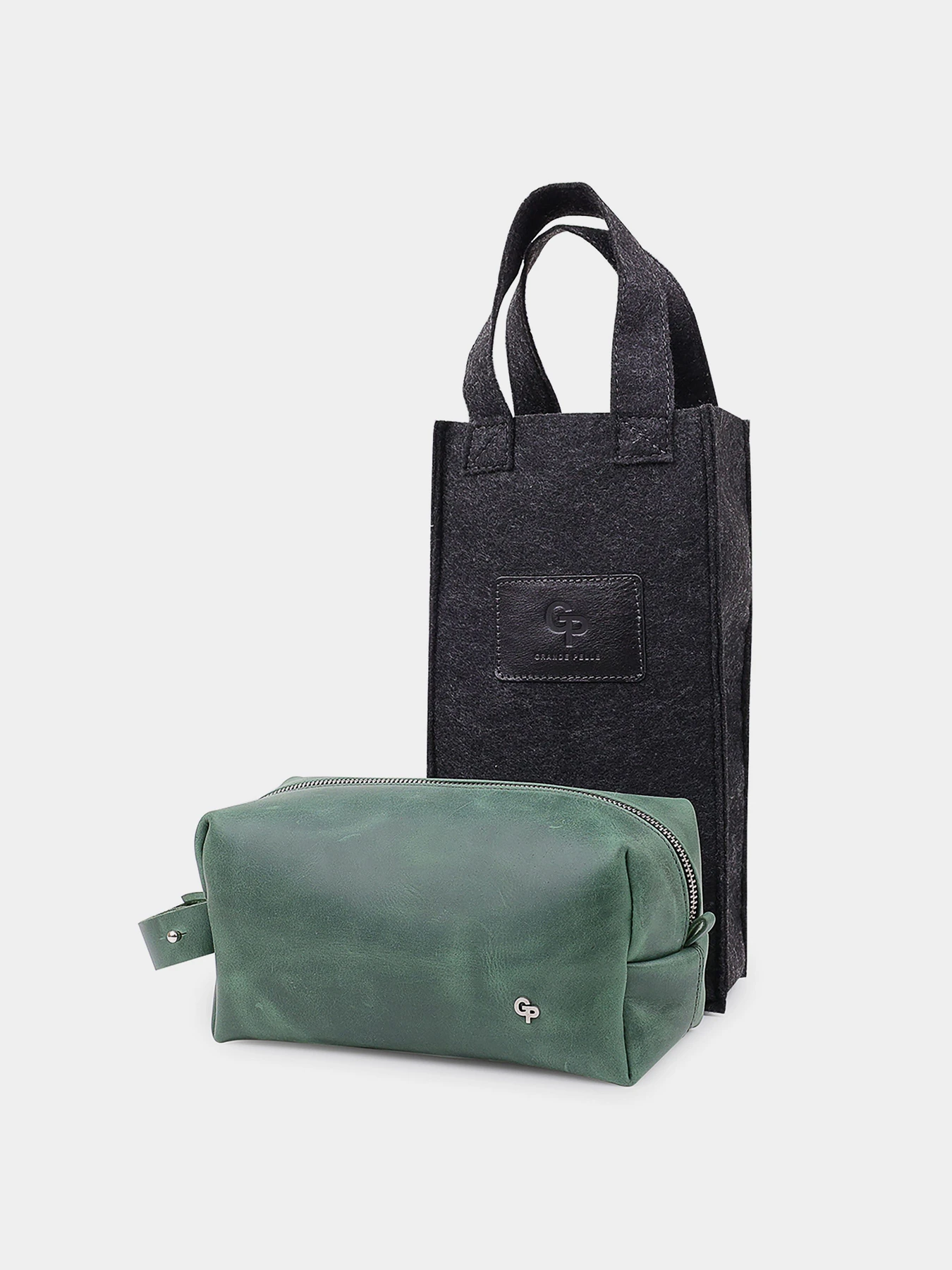 Кожаная Органайзер-косметичка унисекс GRANDE PELLE  Зеленый Grande Pelle модель bag24_11573 Фото