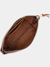 Женская Органайзер-косметичка из натуральной кожи GRANDE PELLE Коричневый Grande Pelle модель bag24_11510 Фото