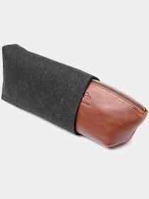 Женская Органайзер-косметичка из натуральной кожи GRANDE PELLE Коричневый Grande Pelle модель bag24_11510 Фото