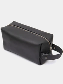 Мужской матовый кожаный несессер GRANDE PELLE Черный Grande Pelle модель bag24_11508 Фото