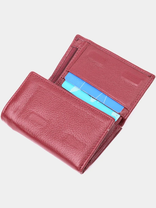 ST Leather Accessories Гаманець колір бордовий фото 3