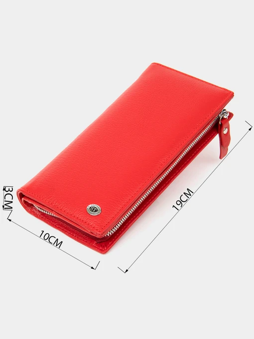 ST Leather Accessories Гаманець колір червоний фото 3
