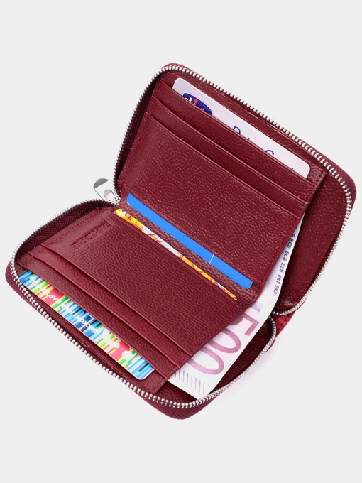 ST Leather Accessories Гаманець колір бордовий фото 3