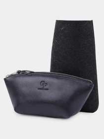 Кожаная женская Органайзер-косметичка GRANDE PELLE Черный Grande Pelle модель bag24_11570 Фото