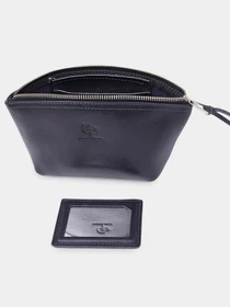 Кожаная женская Органайзер-косметичка GRANDE PELLE Черный Grande Pelle модель bag24_11570 Фото