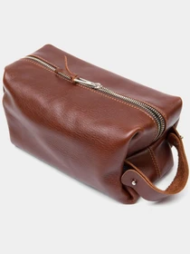 Кожаная мужская Органайзер-косметичка GRANDE PELLE Коричневый Grande Pelle модель bag24_11418 Фото