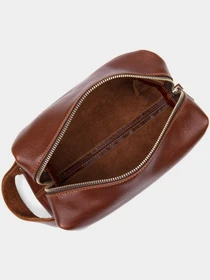 Кожаная мужская Органайзер-косметичка GRANDE PELLE Коричневый Grande Pelle модель bag24_11418 Фото