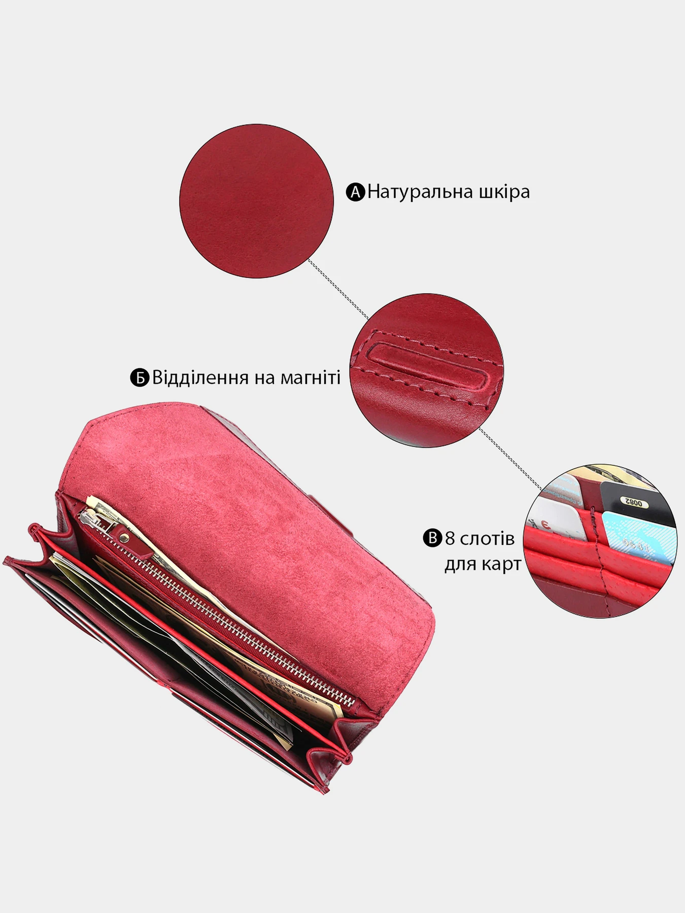 Кошельки Grande Pelle модель bag24_11576 Фото