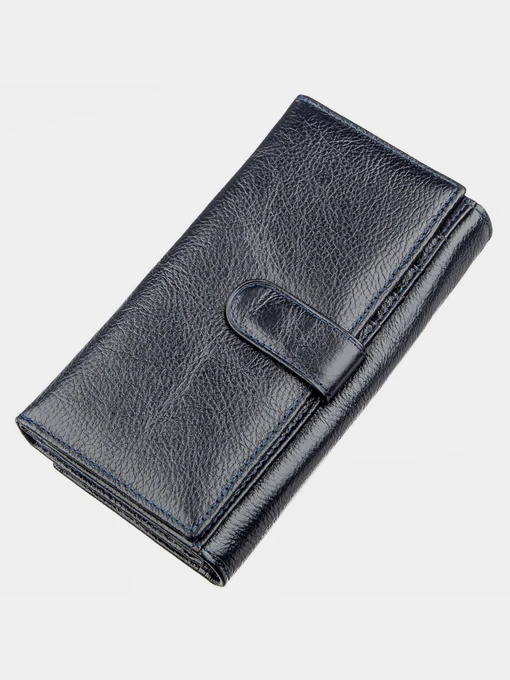 ST Leather Accessories Гаманець колір сіро-синій фото 2