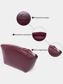 Женская Органайзер-косметичка из кожи Amelin GRANDE PELLE Сливовая Grande Pelle модель bag24_11300 Фото