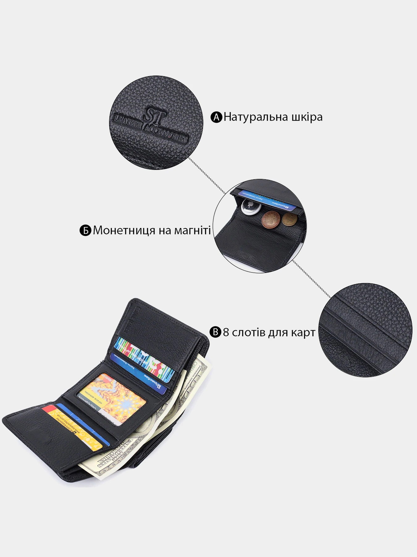 Кошельки ST Leather Accessories модель bag24_22728 Фото
