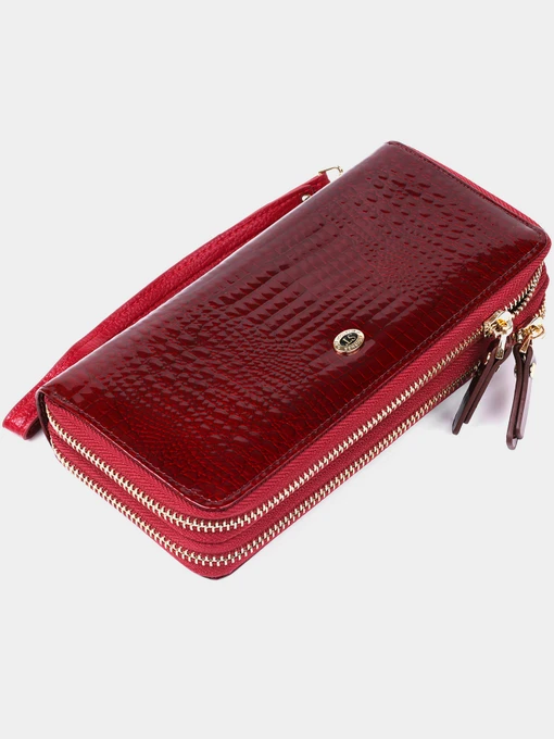 ST Leather Accessories Гаманець колір бордовий фото 2