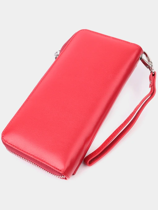 ST Leather Accessories Гаманець колір червоний фото 2