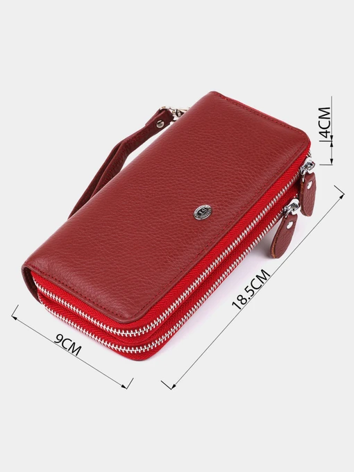 ST Leather Accessories Гаманець колір червоний фото 2