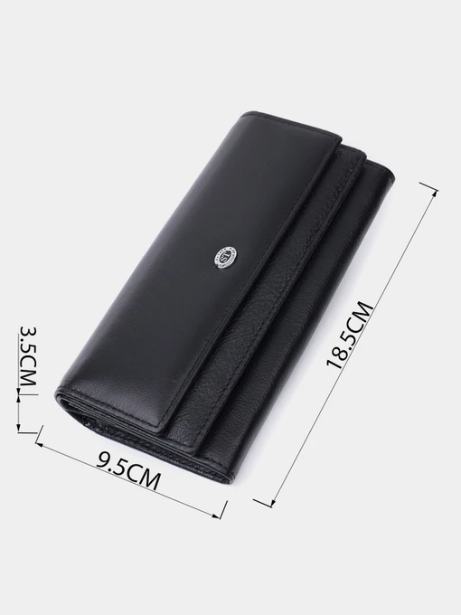 ST Leather Accessories Гаманець колір чорний фото 3