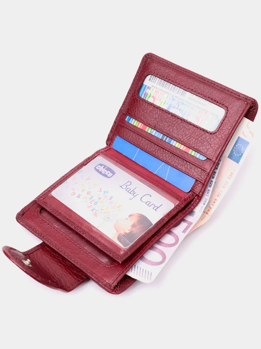 ST Leather Accessories Гаманець колір бордовий фото 3